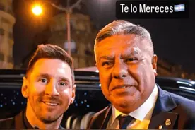 阿根廷足协主席晒与梅西合影：祝贺你，这是你应得的图片