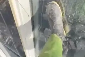 生活不易！高空清洁工拍下工作第一视角 网友：看着就已经腿软了图片