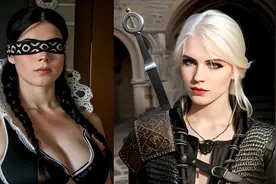 《巫师3：狂猎》AI生成真人版 美女们更性感逼真了图片