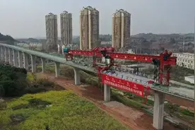 轨道交通四川资阳线实现全线桥通图片