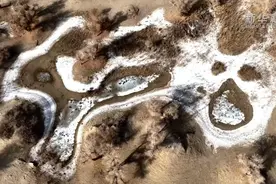 新疆罗布淖尔国家湿地公园：冰消雪融“绘”万物图片