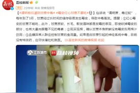 清明前后食用甘蔗要谨慎！霉变红心甘蔗不要吃图片