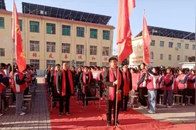乘风破浪 使命必达——镇平县彭营镇初级中学举行中考百日冲刺誓师大会图片