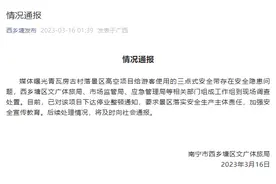 315曝光景区称“6年未发生意外暂不整改安全带”，南宁通报：下达停业整顿通知图片