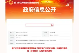 厦门市住房保障和房屋管理局关于印发厦门市2023年第一批保障性商品房（社会批次）配售方案的通知图片