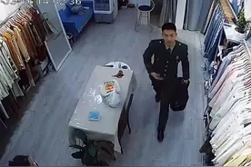监控记录下退伍军人最帅变装！店家：有被惊艳到图片