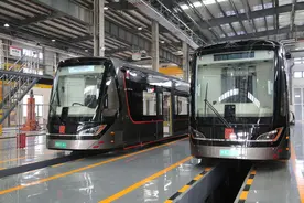 西北地区首条智轨线路开通运营图片