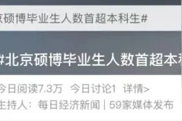 有高校公布数据，硕博毕业生超过本科生图片