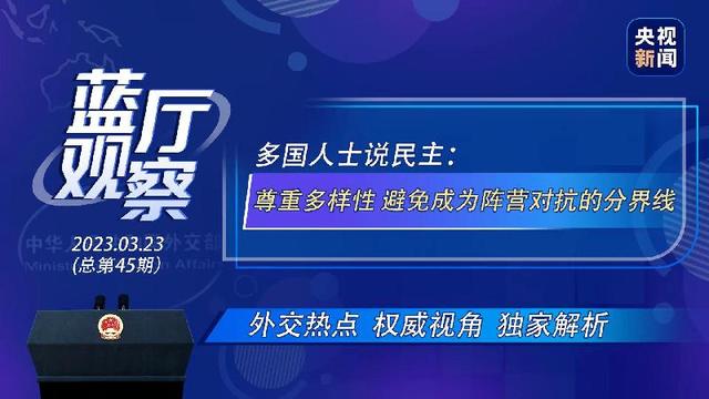 蓝厅观察丨多国人士说民主：尊重多样性 避免成为阵营对抗的分界线