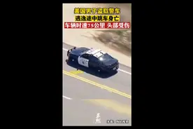 美国男子盗取警车，逃逸途中跳车身亡图片