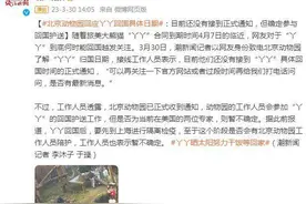 北京动物园回应丫丫回国具体日期：目前还未接到正式通知图片