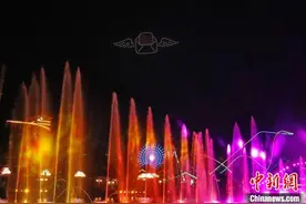 江西南昌：无人机表演助力景区春季旅游复苏图片