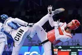 #（体育）跆拳道——世界大满贯冠军系列赛暨奥运直通卡赛：肖树楠获女子67公斤以上级冠军图片