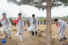 党和国家领导人参加首都义务植树活动图片