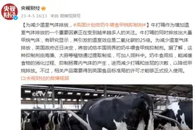为减少温室气体排放，英国计划给奶牛喂食甲烷抑制剂图片