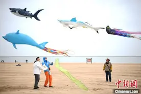 2023天津滨城·东疆湾沙滩风筝节开幕图片