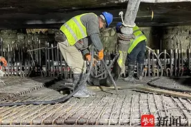 南京江北新区地下空间最深50.8米大底板处完成浇筑图片