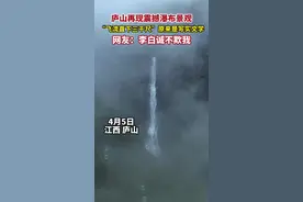 惊艳！航拍庐山瀑布就似动态山水画图片