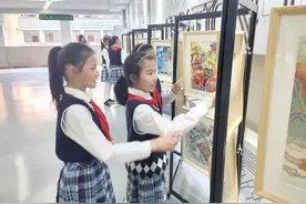 书画巡展进校园，国家安全教育，要从娃娃抓起图片