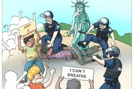 漫评美国警察暴力执法：“挥之不去的种族主义”图片