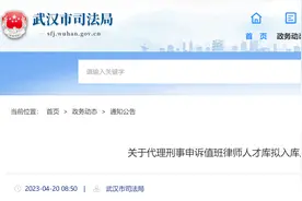 武汉代理刑事申诉值班律师人才库名单公布！图片