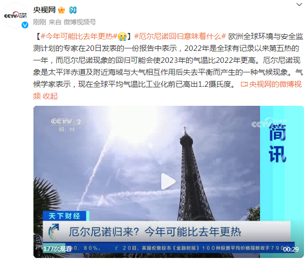 什么是回归热？（厄尔尼诺回归意味着什么今年可能比去年更热）