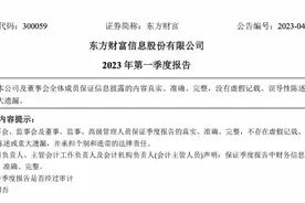 东方财富一季度净利润20.29亿元，营收、净利“双减”图片