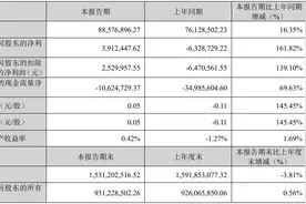理工光科：2023年一季度盈利391.24万元 同比扭亏图片