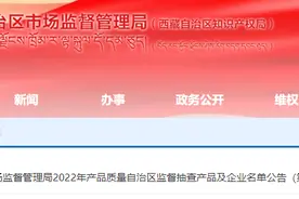 西藏自治区市场监督管理局公布2022年自治区产品质量监督抽查产品及企业名单（第一批）图片