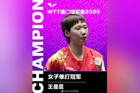 WTT澳门冠军赛：王曼昱获得女单冠军图片