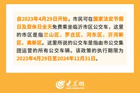 一图读懂｜29日起 临沂免费坐公交啦！图片