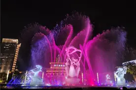 杭州夜游必打卡 网友推荐武林广场“八少女”音乐喷泉：这是属于杭州的浪漫啊！图片