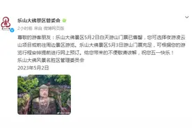 乐山大佛景区管委会：5月2日白天游山门票已售罄图片
