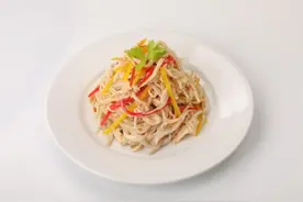 杏鲍菇拌鸡丝图片