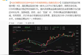 金价刷新历史纪录，今年或将继续上涨数百美元图片