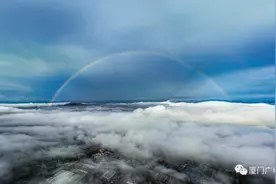 巨型双彩虹来了！厦门暴雨有多大？图片