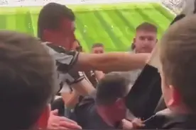 🤕快住手！阿森纳球迷误入纽卡看台，遭一群人围殴暴打💥图片