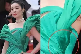 “大嫂”高叶首次亮相戛纳红毯竟然礼服开线，网友：这是被“美爆”了！图片