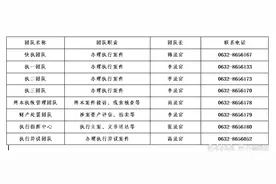 薛城法院向社会公布执行热线及执行局各团队长联系电话图片