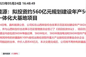 豪掷560亿！1300亿光伏组件龙头投建56GW一体化项目，分析人士却坦言巨头惨烈竞争或冲击毛利率图片