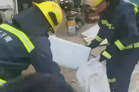 果然视频|一米花蛇溜入市场钻进热水器，消防员到场“请”出来图片