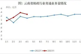 快递超3亿件 揽金34亿元！前4个月云南快递量同比增两成图片
