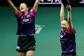孙颖莎王曼昱0-3田志希申裕斌 止步女双四强图片