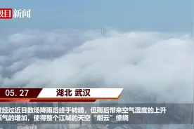 武汉雨后放晴水汽氤氲，好似“天空之城”图片