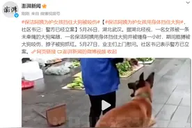 保洁阿姨为护女孩用身体挡住大狗，社区书记：警方已经立案图片