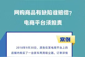 学法时习之｜网购商品有缺陷谁赔偿? 电商平台须担责图片