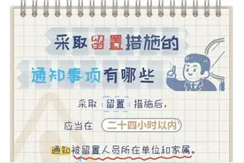 纪检监察干部必读丨采取留置措施的通知事项有哪些图片
