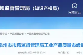 福建省泉州市市场监管局公布工业产品质量市级监督抽查结果（721批次）图片