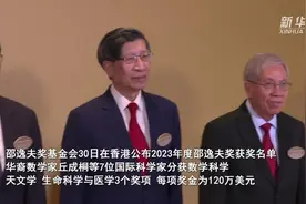 丘成桐等7位科学家获2023年度邵逸夫奖图片