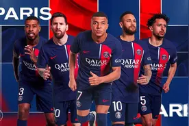 巴黎发布新赛季主场球衣宣传照，梅西、姆巴佩、内马尔均出镜图片